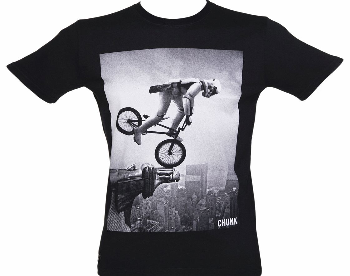 Mens Black BMX Stormtrooper Star Wars T-Shirt