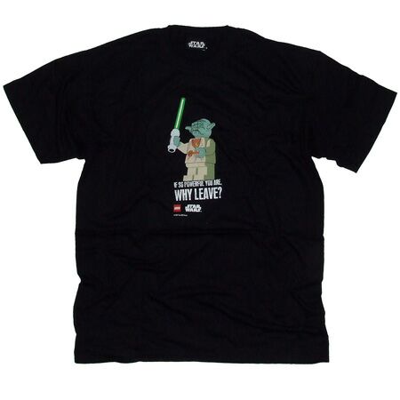 Lego Star Wars Yoda Why leave Now Black T-Shirt