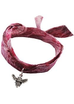 Liberty Print Ceaser Pink Fabric Wrap Bracelet