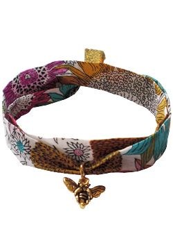 Liberty Print Susanna Fabric Wrap Bracelet with