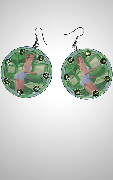 Waitress Poker-Chip Earrings