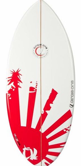 Circle One EPS Core Red Sunrise Skimboard - 52inch