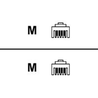 - Modem cable - RJ-11 (M) - RJ-11 (M)