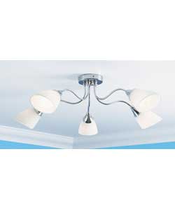 Cisco 5 Light Ceiling Fitting - Chrome-Plated