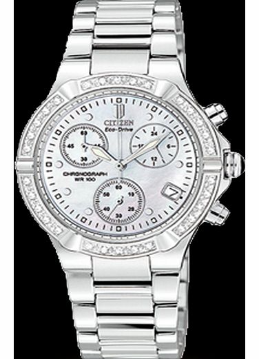 Eco-Drive Ladies Riva Chronograph Watch