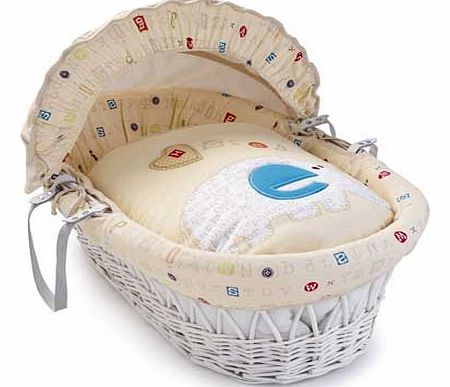 ABC White Wicker Moses Basket