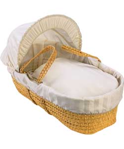 CLAIR DE LUNE Butterscotch Moses Basket