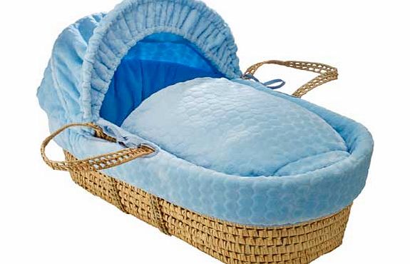 Marshmallow Palm Moses Basket - Blue