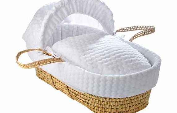 Clair de Lune Marshmallow Palm Moses Basket -