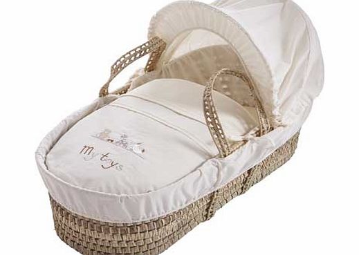 Clair de Lune My Toys Palm Moses Basket - Ivory