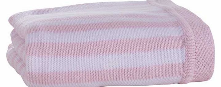 Clair de Lune Striped Blanket - Pink/White