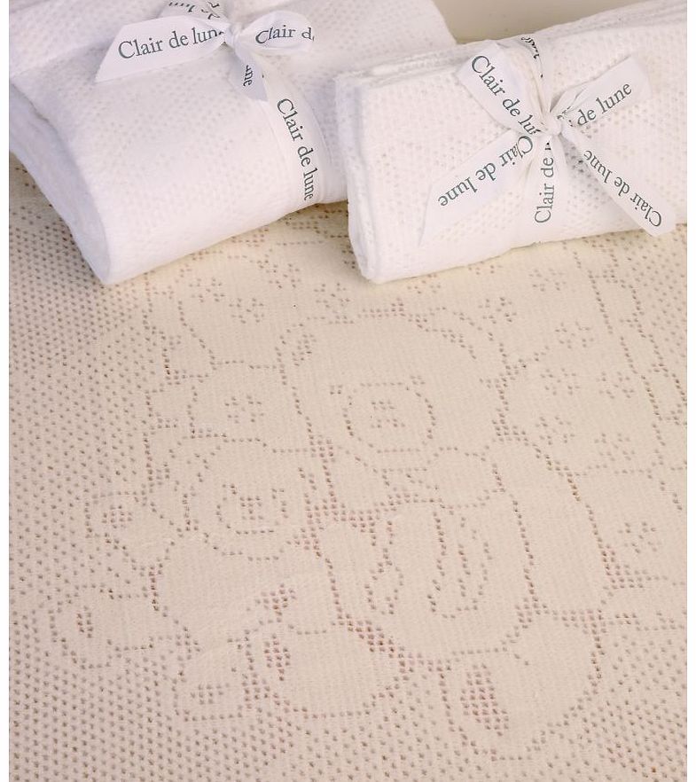 Clair De Lune Teddy Pram Blanket