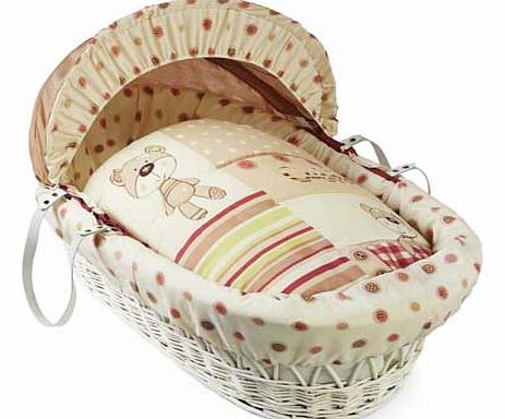 White Wicker Moses Basket - Little