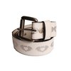 Belt - Silver Heart (White)
