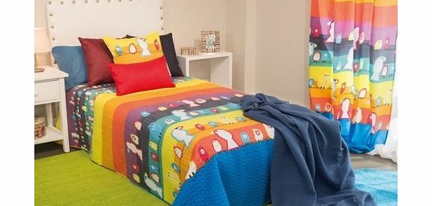 Clara Vidal - quilt stamped child solarium, bed 090: 180 x 260 cm, multicolor