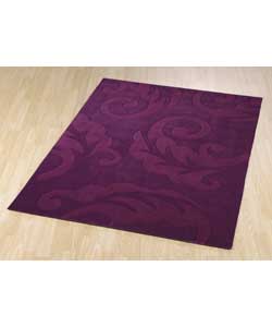 Claremont Acrylic Rug - Plum