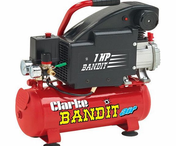 Clarke International Clarke Bandit 4 - 8 Litre Air Compressor With Upholsters Stapler Kit