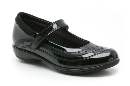 Clarks Daisy Dust Jnr Black Patent