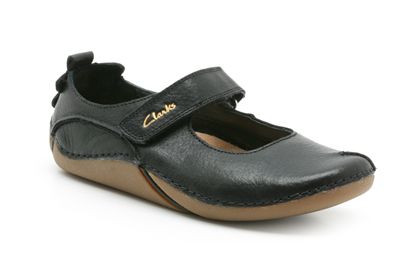 Clarks Fab School Inf Black Leather