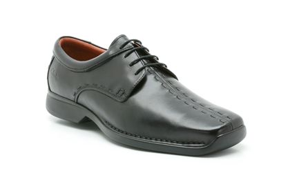 Clarks Flint Flip Black Leather
