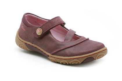 Clarks Hoola Fun Jnr Plum Suede