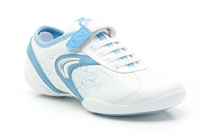 Clarks Jnr Activeyoga White/Blue Leather