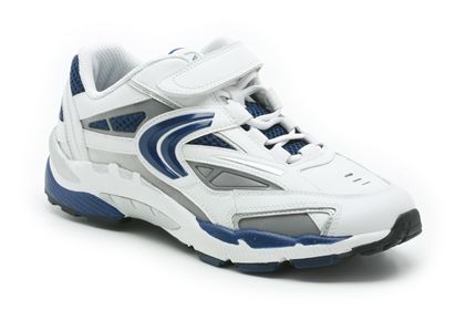 Jnr Centerline White/Navy Leather