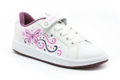 Jnr Skaterlove White Combi Leather