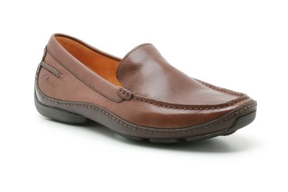 Clarks Rapid Mocc Ebony Leather