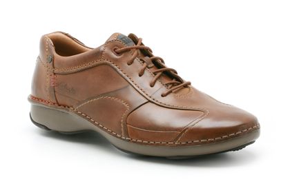 Clarks Rush Air Mahogany Leather