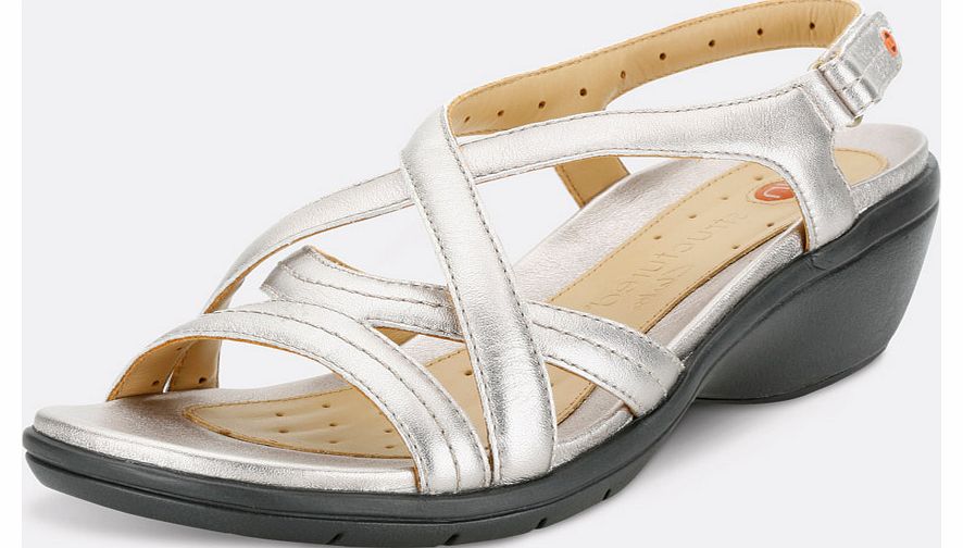 Un Spire Leather Wedge Sandals