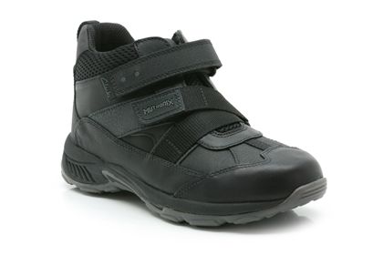 Clarks Xtra Shot Jnr Black Leather