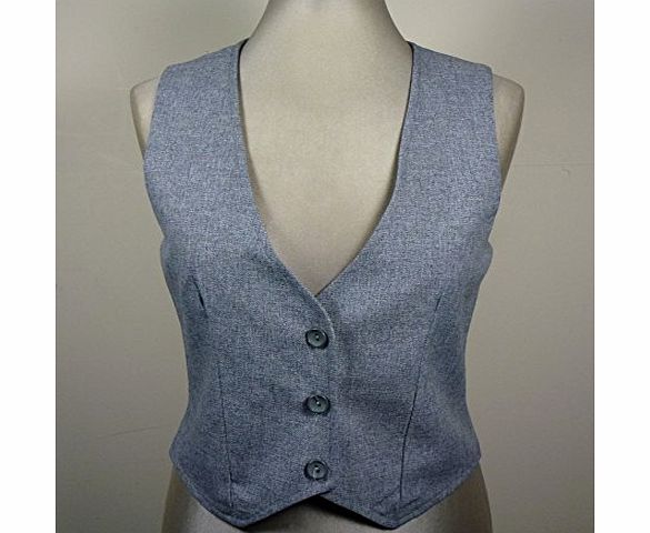 Classic Home Store Alexandra Ladies Smart Formal Grey Button Up Waistcoat (UK 8)