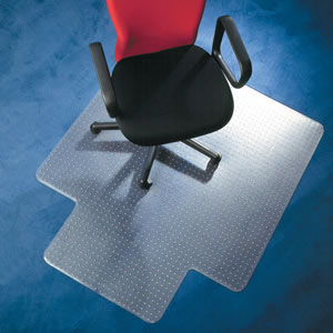 Cleartex Chair Mat Rectangular with Lip