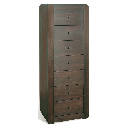 Walnut High Chest 7 Drawer