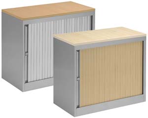 Clio desk high tambour cupboards