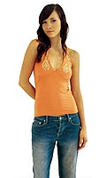 Clockhouse Womens Sequin Trim Halter Top