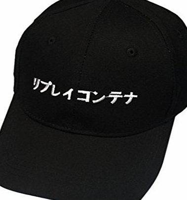 Clode� 1PC Fashipn Womens Embroidery Letter Cotton Baseball Cap (Black)