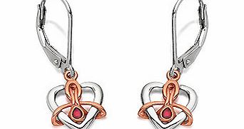 Silver 9ct Rose Gold Dwynwen Opal Heart