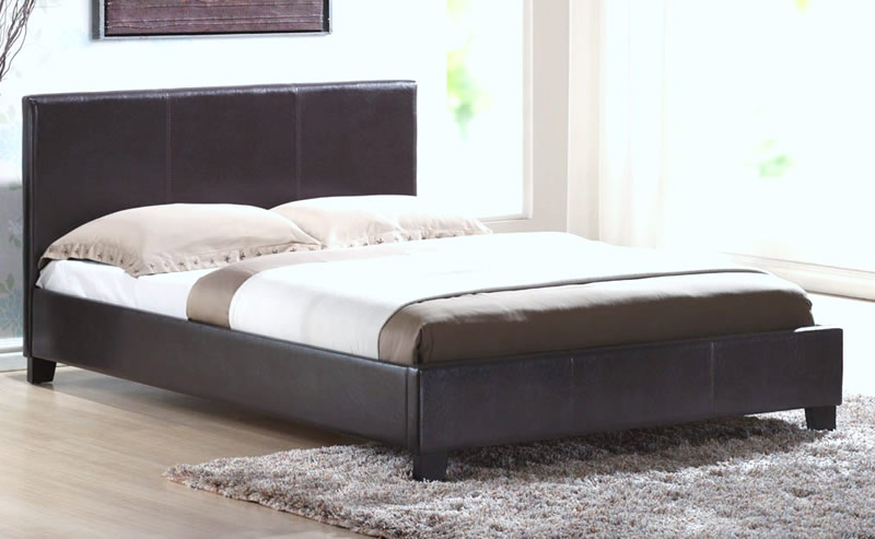 Venice Faux Leather Bedstead, Single,