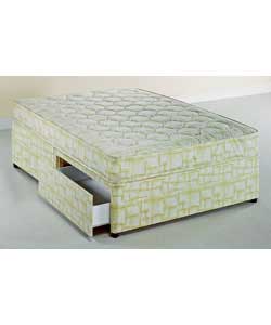 Nine Riga Double Divan Medium Firm Mattress 2 Drawers