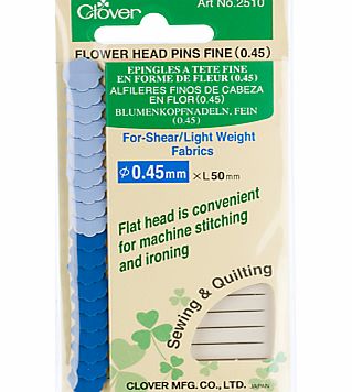 Clover Flower Head Pins, Fine