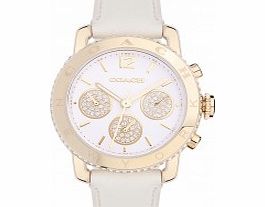 Coach Ladies Legacy Sport White Chronograph Watch