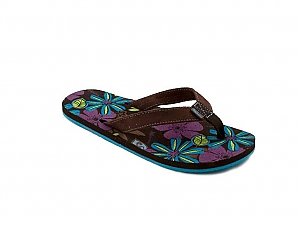 Flora Ladies Flip Flops - Brown