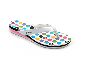 Twister Ladies Flip Flops - White