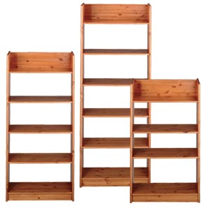 Cobra Bookcase- Pine- 5 Shelf