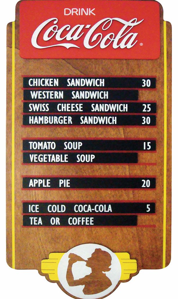 Coca-Cola Wood Menu Board