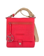 Coral Logoed Canvas Messenger-style Shoulder Bag