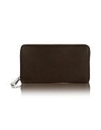 Womens Signature Zip Around Leather Wallet