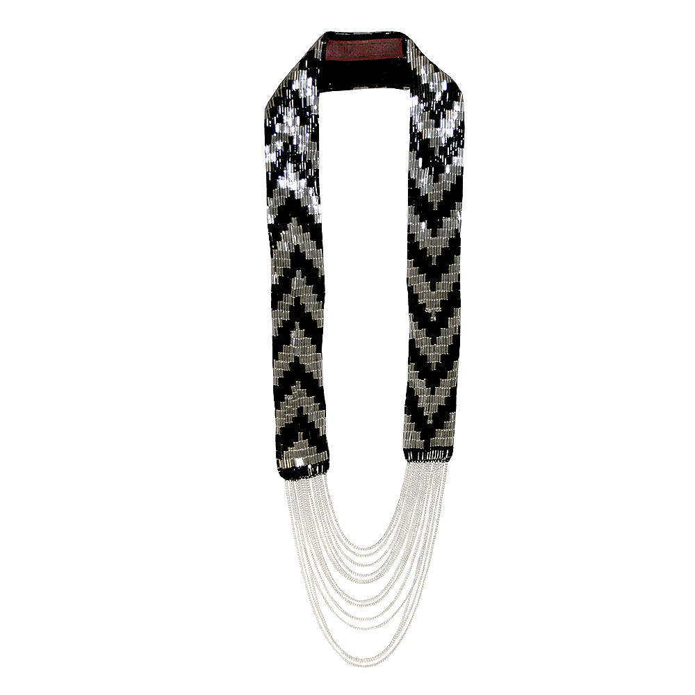 Coco Necklace - Black and Silver